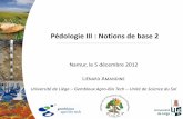 Pédologie III : Notions de base 2 - orbi.uliege.be 2... · Namur, le 5 décembre 2012 LIÉNARD AMANDINE Université de Liège – Gembloux Agro-Bio Tech – Unité de Science du