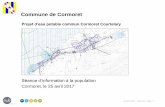 Ecusson Commune de Cormoret · Etat actuel du réseau d’eau potable : station de pompage Projet d’eau potable Cormoret Courtelary ... pour une automatisation des ouvrages permettant