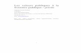 Les valeurs publiques à la frontière publique privéevoynnetf.free.fr/conference/2012valeurspubliquestxt.pdf · La littérature en psychologie, anthropologie, comportement organisationnel