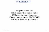 Syllabus Département: Électronique Semestre€5CSR …enseirb-matmeca.bordeaux-inp.fr/syllabus2007_2008/pdf/syllabus_FR... · - Modes de fonctionnement des antennes. - Principe