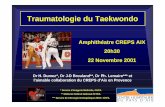 Taekwondo Traumatologie 2 - fftda.fr©dical/Taekwondo... · Fractures de la Mandibule Examen Clinique. Résultats : Crâne / Massif Facial Fractures du Condyle Mandibulaire ... •