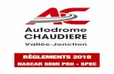 RÈGLEMENTS NASCAR SEMI PRO - SPEC 2018.docx€¦ · Règlements NASCAR Semi Pro - SPEC | Autodrome Chaudière 2018 2 TABLE DES MATIÈRES Introduction 3 1. Modèles de voitures 4