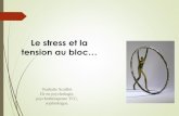 Le stress et la -  · PDF fileModification de l’état de santé ... Le stress au travail Définition: ... symptômes de stress aigu / stress chronique