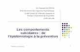 Les comportements suicidaires : de l’épidémiologie à la ...medicartois.free.fr/presentations/Psychiatrie/soiree_dec_2011/DF... · Prendre en charge une pathologie somatique ou