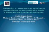 Sophie Briquet-Duhazé Maître de Conférences HDR en …blog.univ-reunion.fr/colloque-icare-2014/files/2014/06/... · 2014-06-13 · l!entraînement de la conscience phonologique