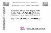 Note d'orientation BEES1 2011 Recto simpleffboxe.com/_upload/editor/webmaster93/file/Note d'orientation BEES1... · Epreuves spécifiques du BEES 1er degré 2011 - Boxe anglaise -
