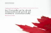 Canada et droit international : 150 ans d’histoire et ... · guerre et au droit international en ce qui concerne les enfants soldats. ... Le Canada et le droit international privé