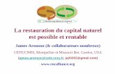 La restauration du capital naturel est possible et rentable · Différents types de capitaux (Rees, 1995; Millennium Ecosystem Assessment 2005) 1. Capital manufacturé 2. Capital
