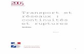 Transport et réseaux : continuités et ruptures · sur les réseaux nationaux ou européens 52 Alain WILS Directeur général, CMA-CGM ... La définition et l’articulation des