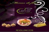 Menus de fêtes - Leroy Traiteur Traiteur mariage · Bavarois de saumon et St-Jacques sauce Arlequin • • • ... algues, fondant de brocolis • • • • Dessert au choix *
