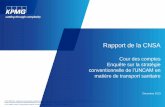 Rapport de la CNSA - Chambre Nationale des Services …€¦ · Cour des comptes Enquête sur la stratégie conventionnelle de l’UNCAM en matière de transport sanitaire ... DGOS