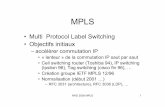 •Multi Protocol Label Switching •Objectifs initiauxpansiot/enseignement/RHD/MPLS.pdf · –Connaissance du protocole supérieur ? –Possibilité de router message ICMP ... –À