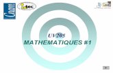 MATHEMATIQUES #1 - marcajp.pagesperso-orange.frmarcajp.pagesperso-orange.fr/france/chap14par01/pdfIntec205Maths/... · • Convention usuelle (Maths) • Notre convention (Tableur)