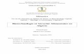 Biotechnologie et Sécurité Alimentaire en Algériefac.umc.edu.dz/snv/faculte/biblio/mmf/2014/12-2014.pdf · Département de Biologie et Ecologie Végétale Mémoire En vue de l'obtention