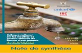 DÉBATS Note de synthèse - ircwash.org · ONG Organisation Non ... - La technologie Rapido pour le suivi des interventions du secteur de l’eau ... professionnels et de décideurs