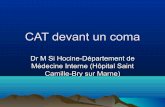 CAT devant un coma - .CAT devant un coma Dr M Si Hocine-D©partement de M©decine Interne (H´pital