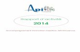 Rapport d’activité - API Provenceapiprovence.org/pdf/rapport_activites_2014.pdf · Rapport d’activité ... toutes ses composantes. ... direction générale s’est renforcée