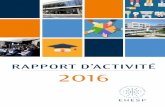 RAPPORT D’ACTIVITÉ 2016 - Ecole des hautes … · Comme l’illustrera ce rapport d’activité ... USPC en avril en raison d’un ... budget prévisionnel 2015 et en passant en