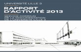 rapport d’activité 2013 · rapport d’activité 2013. 2 ... structurent ce réseau de bibliothèques qui emploie une centaine d’agents et conserve plus d’un ... de composantes
