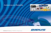 Actionneurs Rotatifs - BIBUS France · Contrôle hydraulique du mouvement, rotation douce à faible vitesse SRJ Vérin pneumatique pignon-crémaillère 19 Couples 5,7 à 90,6 Nm à