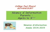 Séance d Information Parents : Après la 3 · 1 seul enseignement d’exploration de 5 ou 6h parmi : •EPS (Lycée des 7 Mares –Maurepas) ... STI2D, STMG, ST2S ou STL seront affectés