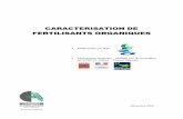 CARACTERISATION DE CARACTERISATION DE FERTILISANTS .CARACTERISATION DE CARACTERISATION DE FERTILISANTS