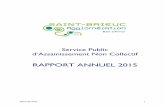Service Public d’Assainissement Non Collectif€¦ · DEA/SPANC 1 Service Public d’Assainissement Non Collectif RAPPORT ANNUEL 2015