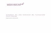 Création du site Extranet de l’université Paris-Saclay · Une fois que le visiteur est autorisé à onsulter lextranet, il ny aura pas de parties du site inaessile :