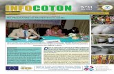 InfoCoton N°31 - coton-acp.org · Bulletin mensuel d’information du Point Focal Régional Cos-Coton UEMOA, Afrique de l’Ouest N°31 Déc 2014 Dans le cadre de la relance de la