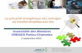 une transition énergétique pour tous - AREC et GES/AM... · Chronologie 2007 2010 2011 2012 2014 - Création du réseau RAPPEL - Première étude Alterre Bourgogne ... Indicateur