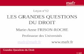 Leçon n°12 LES GRANDES QUESTIONS DU DROIT - …mafr.fr/media/attachments/2013/12/2/2ens_201413_15955_mafr_12.pdf · o Définition des Cours constitutionnelles comme garantes des
