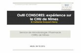 Outil CONSORES: expérience sur le CHU de Nîmes · Etape manuelle: filtre sur UF HC/HS, ajout des codes UCD (via access), ajout des nouveaux ATB, regroupement de certaines UF (ex