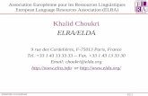 Khalid Choukri ELRA/ELDA - Les Rencontres du Numérique … · Word docs from  ... et la nutrition a été créé ... (bibliothèque numérique)