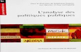 L'analyse des politiques publiques - CREPICcrepic.enap.ca/CREPIC/Publications/Lists/Publications/Attachments/... · Le chapitre 2, de Louis Imbeau et de Jérôme ... de l'État, la