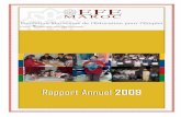Rapport Annuel Rapport Annuel 20092009 - … · Formation Technique * Focalisée sur le Savoir-Faire du métier de ... sionnelle et des exemples ... - Des évaluations avant et après