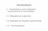 Homéostasie - Service central d'authentification. G-tiaho... · 1. Concept d’homéostasie (fin 19 ème siècle) – Claude Bernard 1865 dans son livre « Introduction à l’étude