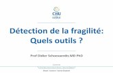 Détection de la fragilité: Quels outils ?societe-sge.fr/multimedia/22-03-2018/2_Detection_de_la_fragilite... · o Recherche clinique ... o Dans la filière de soins ... Chute dans
