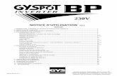 GYSPOT Inverter BP-s7 230V V2-1 FR · 2 Merci de votre choix ! Avant l’installation, la mise en service, tout entretien, lire avec une attention particulière les notes indiquées