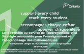 Le leadership au service de l’apprentissage et la ...curriculum.org/LSA/files/DRE-Symposium-Montreuil-Avr2016.pdf · Elle invite les leaders de lensemble du système scolaire ...