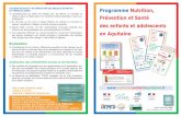 Programme Nutrition, ACTIONS EN EPS ET EN … · 2011-04-01 · l Le Réseau de prévention et de prise en charge de l’obésité de l’enfant en Aquitaine (Répop) l La Mutualité