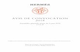 AVIS DE CONVOCATION 2018 - finance.hermes.com ·  . Pour recevoir une version en papier, veuillez-vous reporter à la page 55.