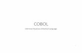 cobol - itformation.comitformation.com/iir5/cobol.pdf · •Un programme Cobol est constitué de quatre divisions •Une ... Déclaration d’un tableau tableau1 pic 99 occurs 10.