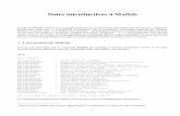 Notes introductives à Matlab - ljll.math.upmc.frjoly/mattex/Matlab1.pdf · Matlab gère de façon automatique : les nombres entiers, réels, complexes de façon indifférente, les