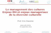 Le management des cultures Enjeux RH et enjeux manageriaux ... · - étude sur les différences de perceptions de rôles manageriaux chez les managers français et allemands dARTE