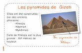 Les pyramides de Gizeh - Bout de Gomme | A l'école … · Les pyramides de Gizeh ! Elles ont été construites par des anciens pharaons : -Kheops -Képhren -Mykérinos ! La pyramide