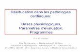 Rééducation dans les pathologies cardiaques: Bases ...©meaux_RF_Cardio_Déc_2012.pdf · Evaluation de l’adaptation à l’effort: Objectifs Test d’effort ... MB, respiratoire