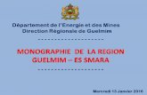 MONOGRAPHIE DE LA REGION GUELMIM ES … · Département de l’Energie et des Mines Direction Régionale de Guelmim Monographie Régionale 13 Janvier 2016