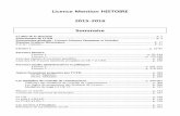 Licence Mention HISTOIRE 2015-2016 Sommaire · AEH Association des étudiants en histoire Bâtiment A / porte A2 360 - Tél et Fax : ... exposés, des compléments bibliographiques