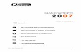 BILAN D’ACTIVITES 2007 - pqn-a.fr · Newsletter contre respectivement 7.000 et 950 en 2006 90 prêts réalisés ... - Groupe Réussite éducative : 1 rencontre ... coopération