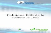 Politique RSE de la société ACFRI · cycle. Brevet N° FR1355609 : optimisation de la consommation électrique. ... Maitriser le principe de fonctionnement d’un circuit frigorifique
